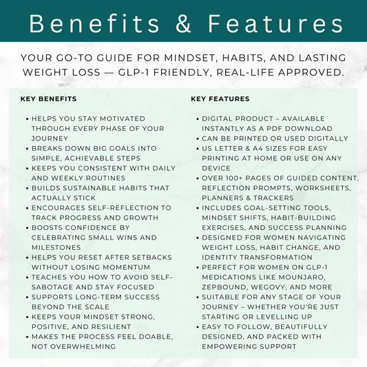 IAGAM Weight Loss Mindset Workbook eBook