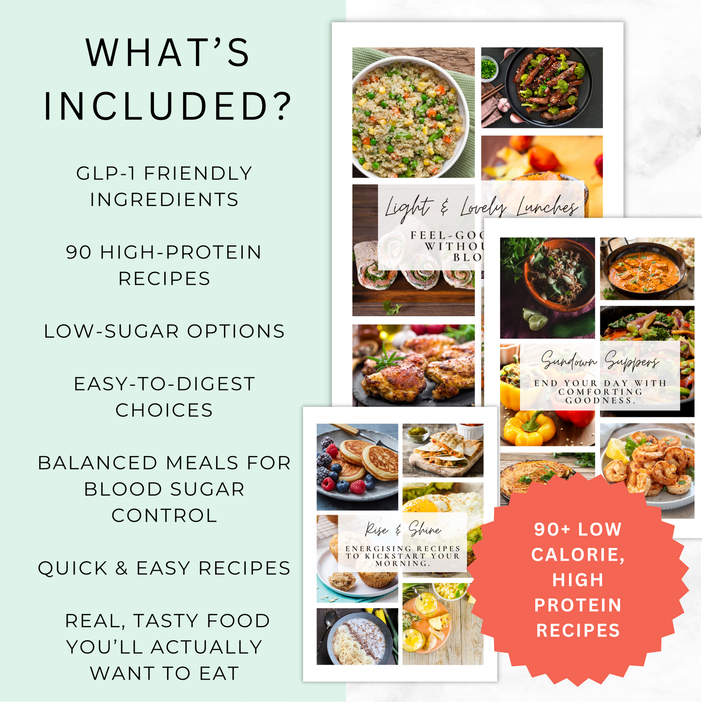 GLP-1 Feel Good Feasts - 90 High Protein, Gut Friendly Meals