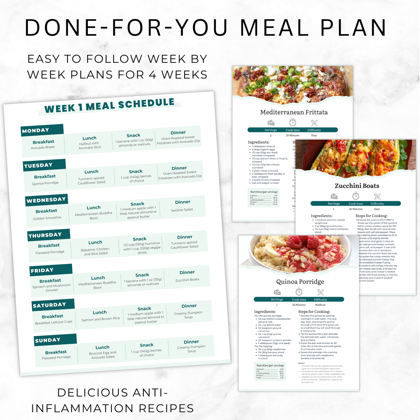 The Anti-Inflammatory Kitchen Plan: 4 Weeks of Simple Meals to Calm Inflammation & Feel Better from the Inside Out